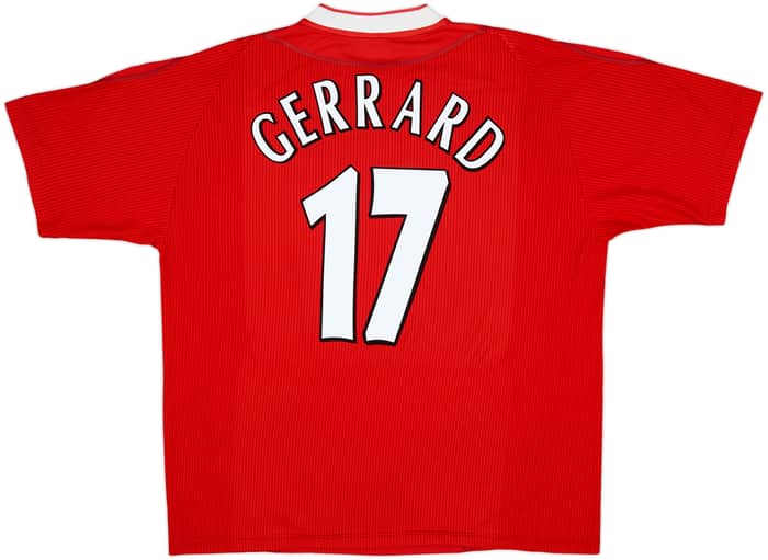 2002-04 Liverpool Home Shirt Gerrard #17 - 6/10 - (XL)