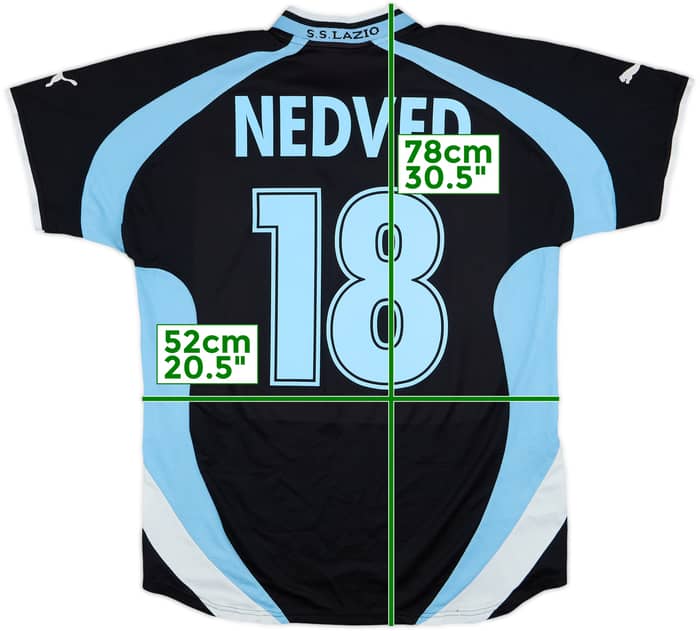 2000-01 Lazio Away Shirt Nedved #18 - 8/10 - (M)