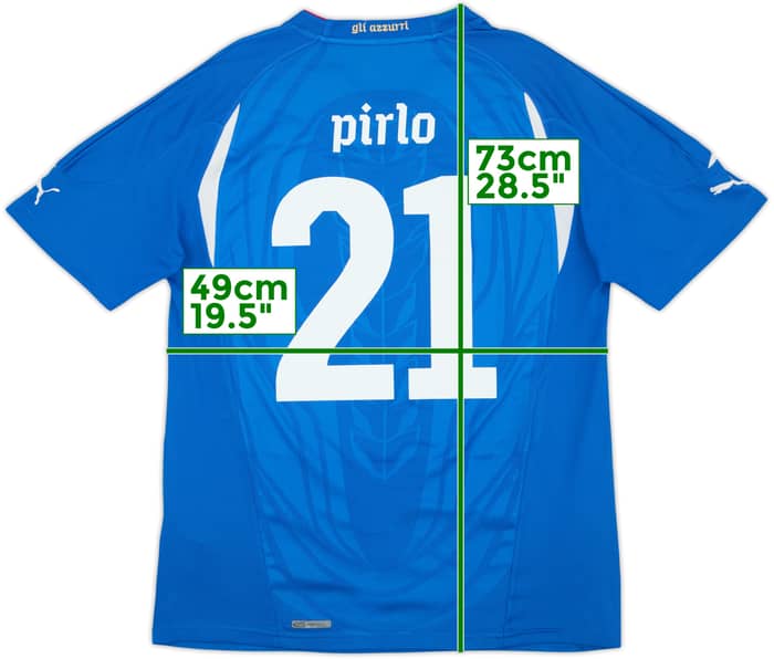 2010-12 Italy Home Shirt Pirlo #21 - 8/10 - (L)
