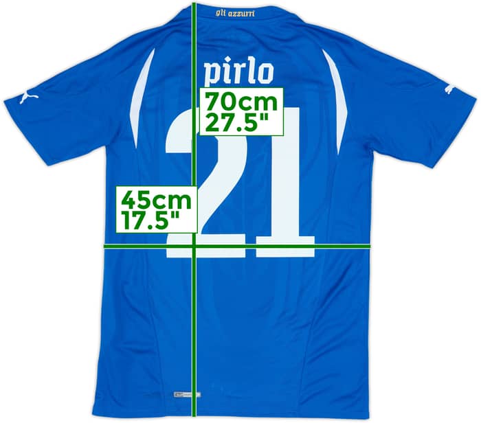 2010-12 Italy Home Shirt Pirlo #21 (S)
