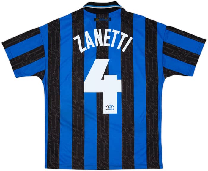 1997-98 Inter Milan Home Shirt Zanetti #4 - 8/10 - (M)