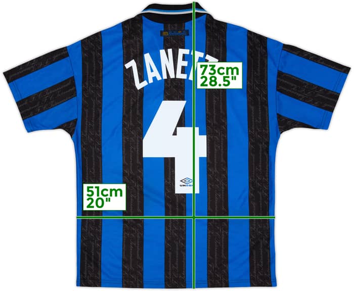 1997-98 Inter Milan Home Shirt Zanetti #4 - 8/10 - (M)