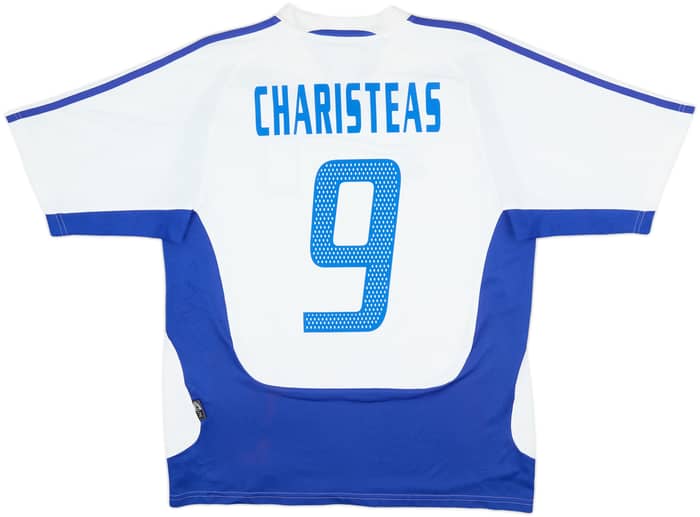 2004-06 Greece Away Shirt Charisteas #9 - 8/10 - (M)