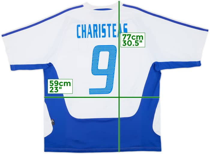 2004-06 Greece Away Shirt Charisteas #9 - 6/10 - (XL)