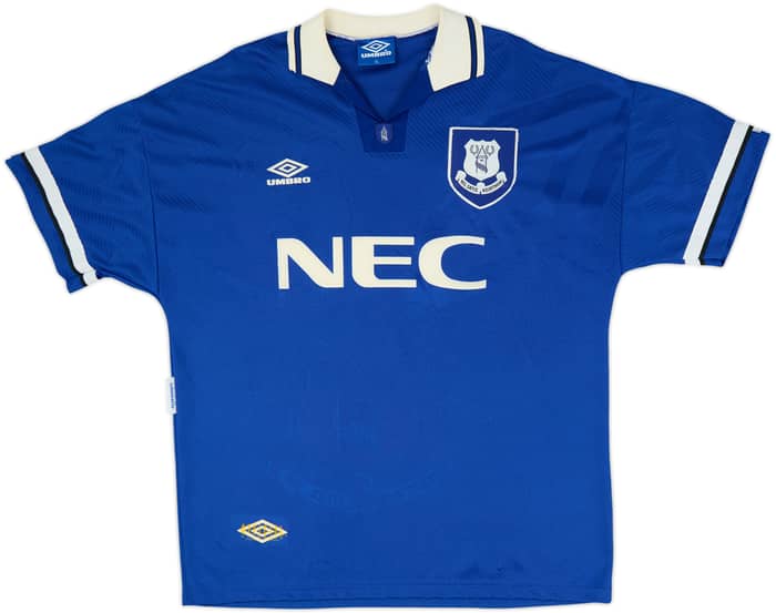 1993-95 Everton Home Shirt Ferguson #9 - 8/10 - (XL)