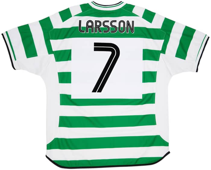 2001-03 Celtic Home Shirt Larsson #7 - 8/10 - (XXL)
