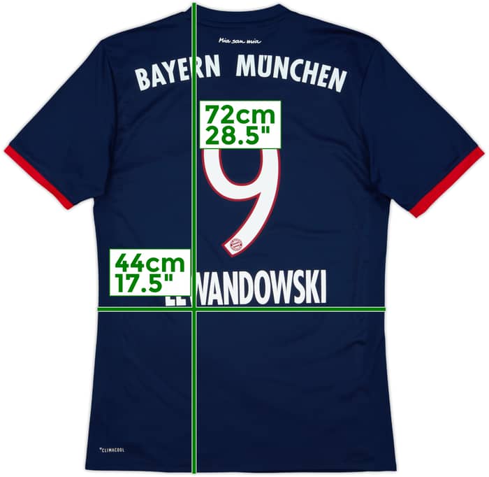 2017-18 Bayern Munich Camiseta de Visitante Lewandowski #9 - 10/10 - (S)