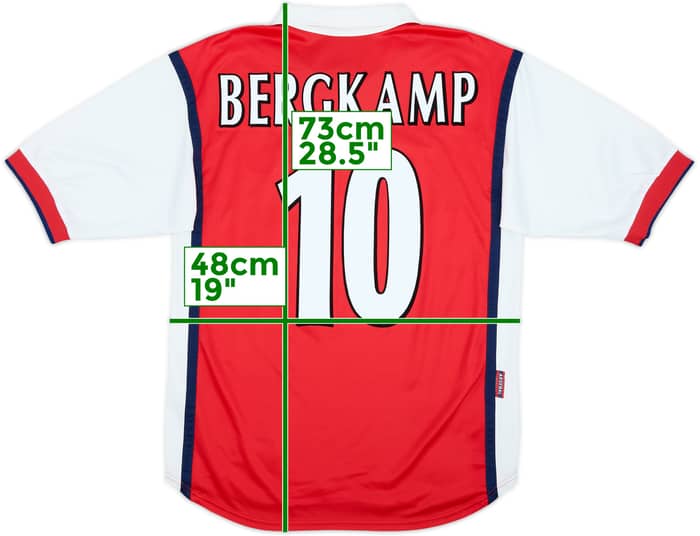 1999-00 Arsenal Home Shirt Bergkamp #10 - 9/10 - (S)