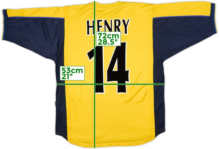 1999-01 Arsenal Away Shirt Henry #14 - 7/10 - (M)