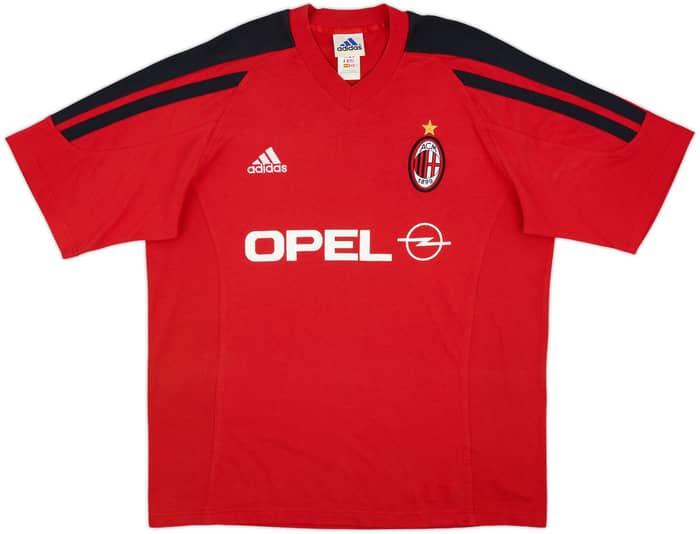 2001-02 AC Milan adidas Cotton Tee - 8/10 - (L/XL)