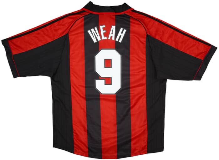 1998-00 AC Milan Home Shirt Weah #9 - 8/10 - (XL)