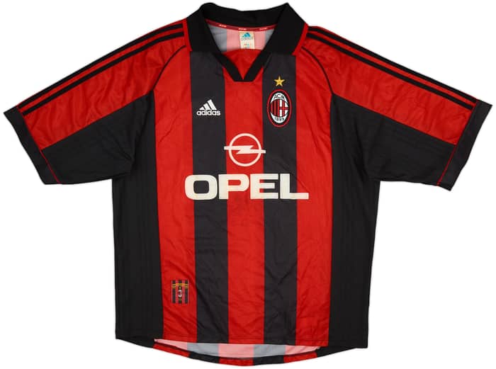 1998-00 AC Milan Home Shirt Weah #9 - 8/10 - (XL)
