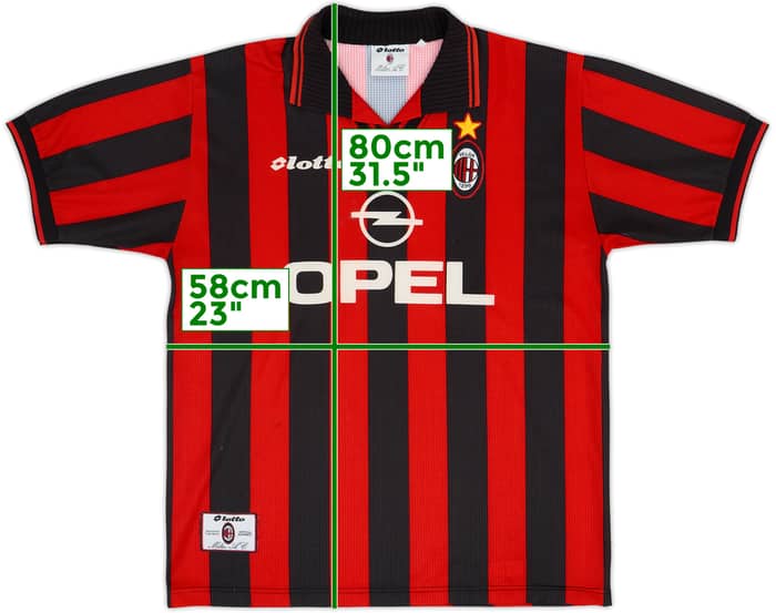 1997-98 AC Milan Home Shirt - 8/10 - (XL)