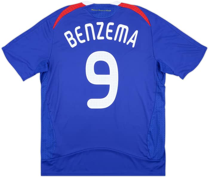 2007-08 France Home Shirt Benzema #9 - 6/10 - (M)