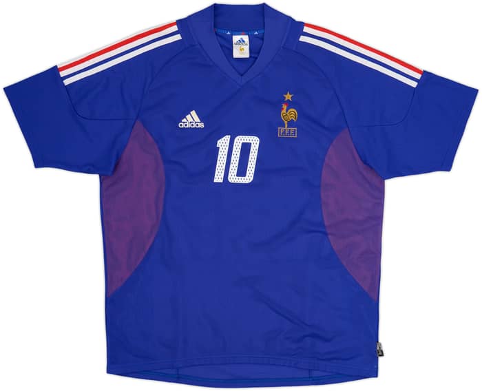 2002-04 France Home Shirt Zidane #10 - 8/10 - (L)