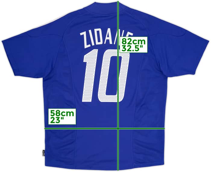2002-04 France Home Shirt Zidane #10 - 8/10 - (L)