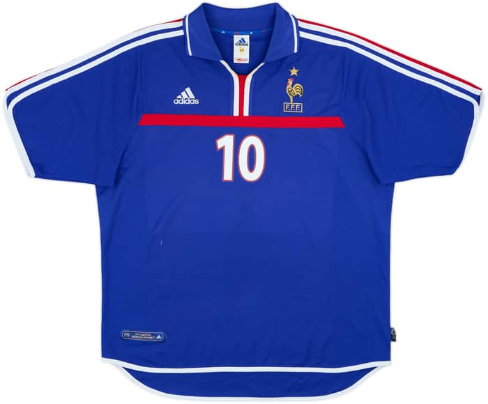 2000-02 France Home Shirt Zidane #10 - 8/10 - (XL)