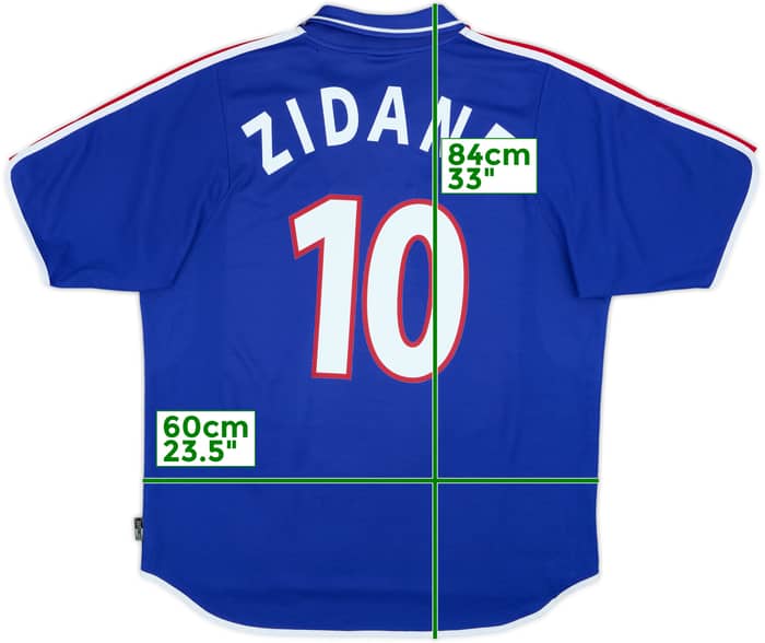 2000-02 France Home Shirt Zidane #10 - 8/10 - (XL)