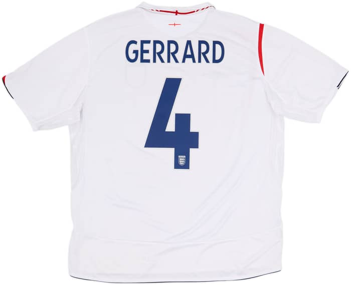 2005-07 England Home Shirt Gerrard #4 - 6/10 - (XXL)