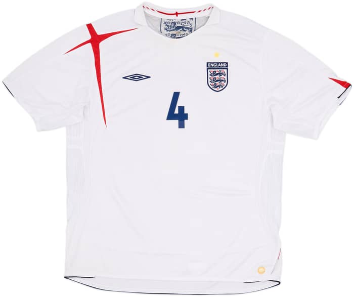 2005-07 England Home Shirt Gerrard #4 - 6/10 - (XXL)