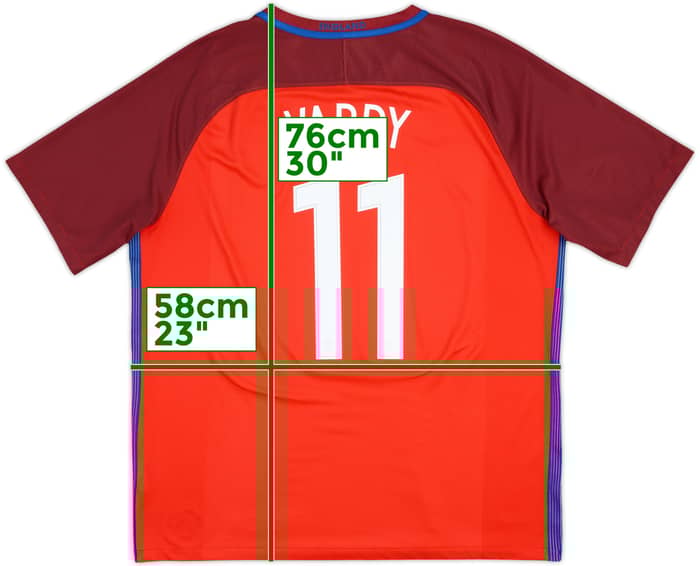 2016-17 England Away Shirt Vardy #11 - 8/10 - (XL)