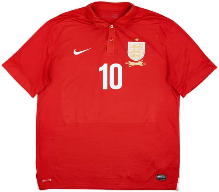 2013 England Away 150th Anniversary Shirt Rooney #10 - 8/10 - (XL)