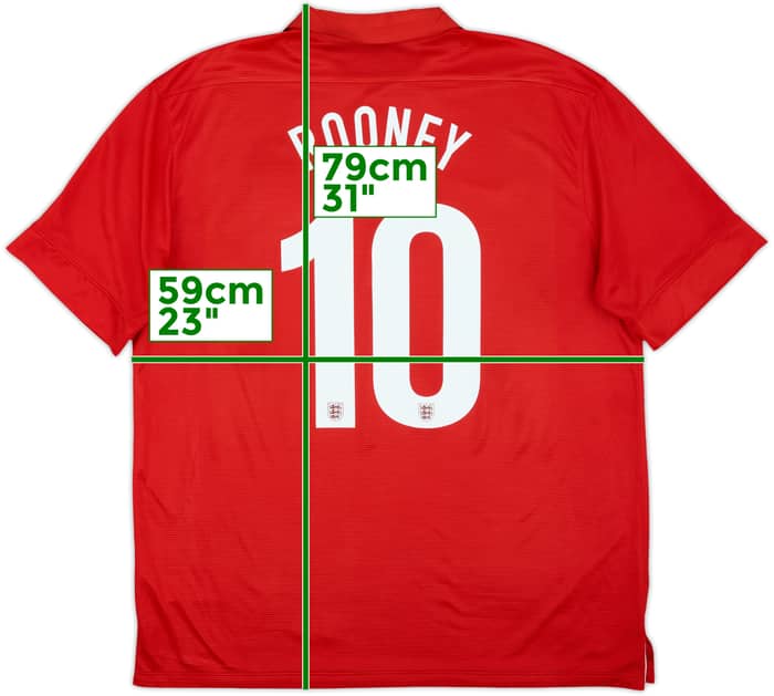 2013 England Away 150th Anniversary Shirt Rooney #10 - 8/10 - (XL)
