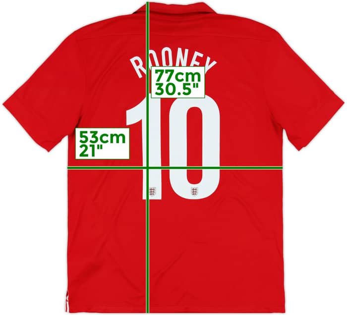 2013 England Away 150th Anniversary Shirt Rooney #10 - 8/10 - (L)