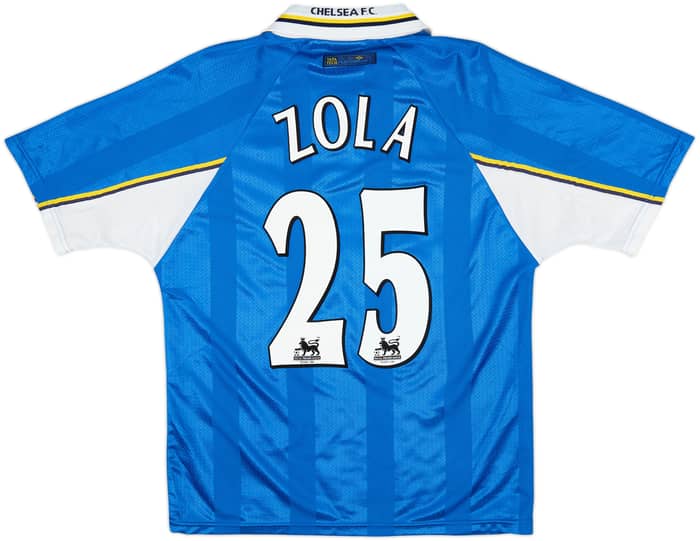 1997-99 Chelsea Home Shirt Zola #25 - 8/10 - (M)