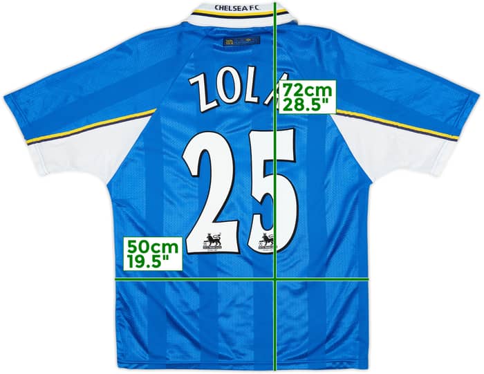 1997-99 Chelsea Home Shirt Zola #25 - 8/10 - (M)