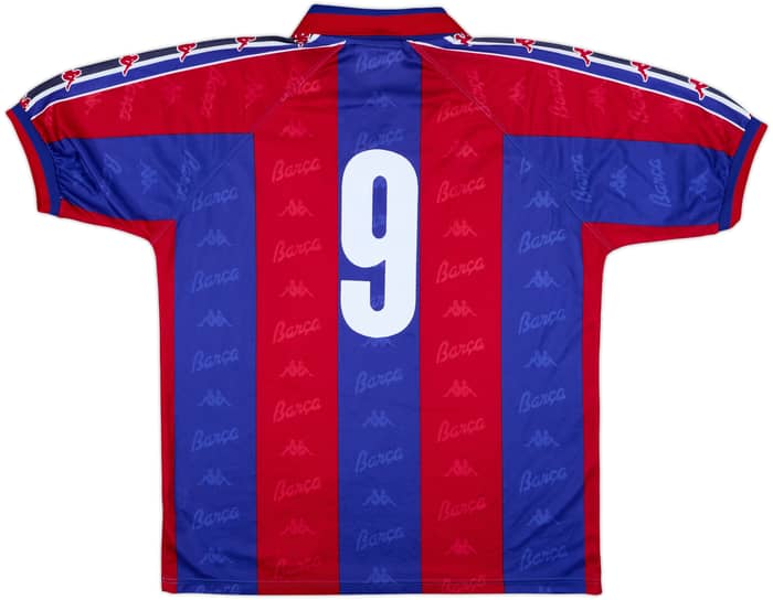 1995-97 Barcelona Home Shirt #9 - 9/10 - (M)