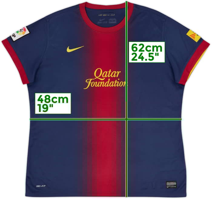 2012-13 Barcelona Home Shirt - 8/10 - (Women's XL)