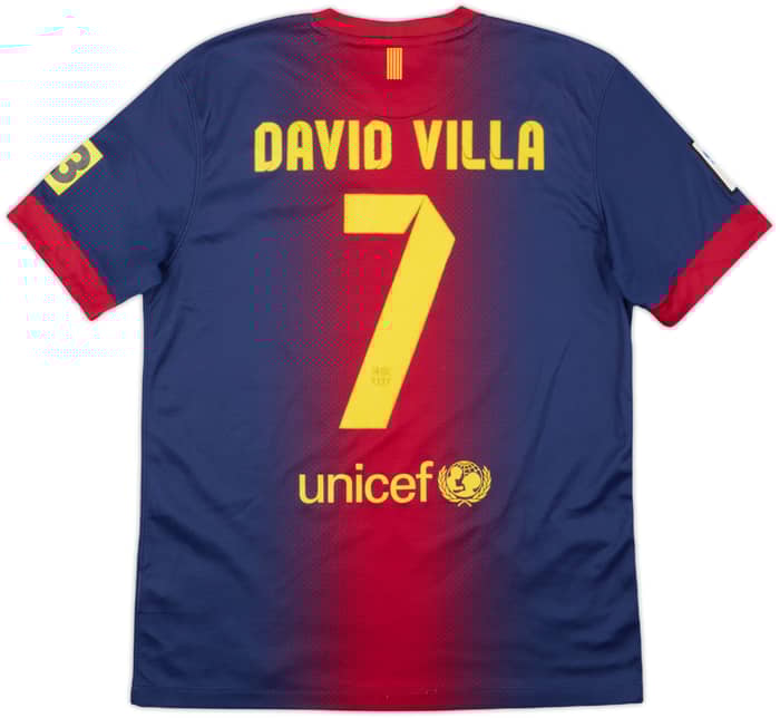 2012-13 Barcelona Home Shirt David Villa #7 - 6/10 - (M)