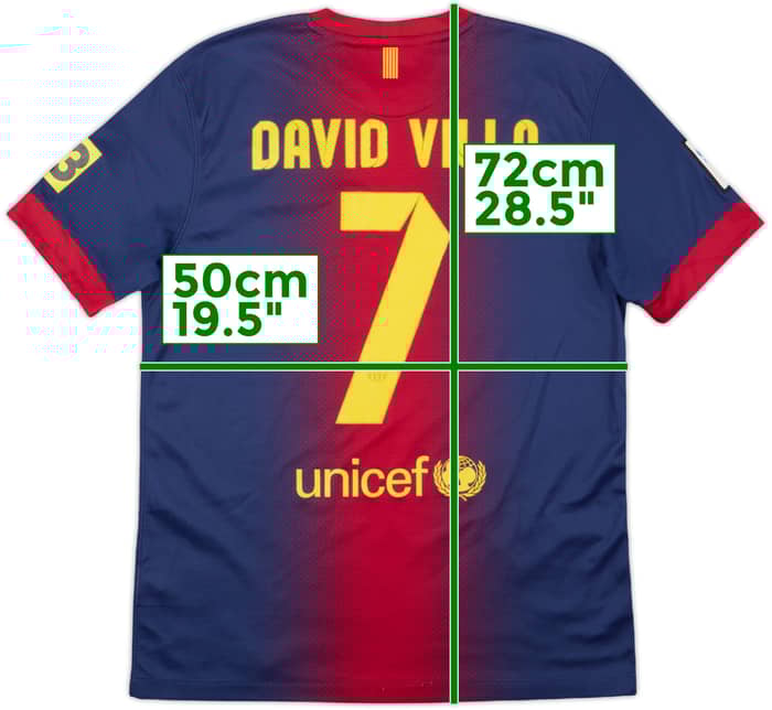 2012-13 Barcelona Home Shirt David Villa #7 - 6/10 - (M)
