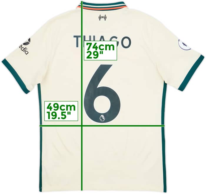 2021-22 Liverpool Away Shirt Thiago #6 - 9/10 - (M)