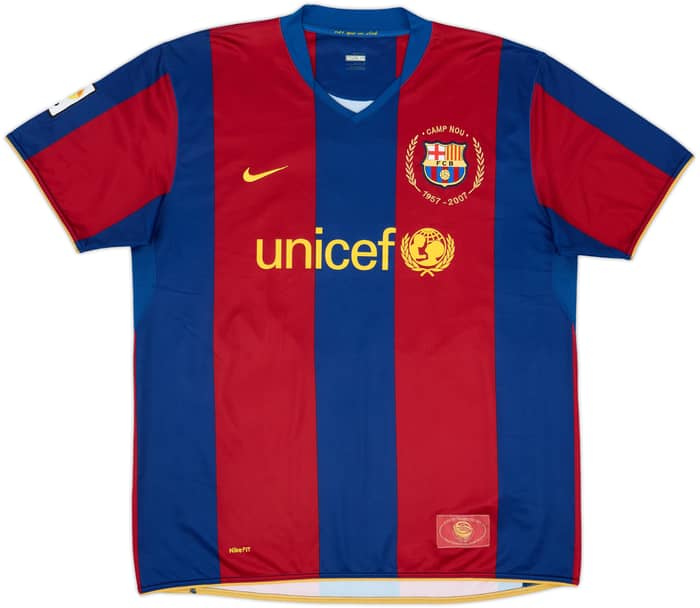 2007-08 Barcelona Home Shirt Ronaldinho #10 - 8/10 - (XL)