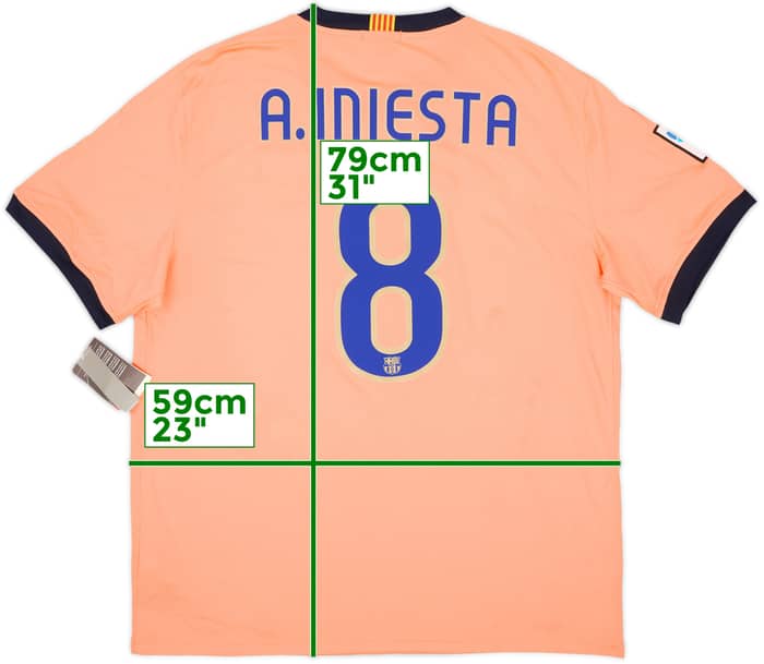 2009-10 Barcelona Away Shirt A.Iniesta #8 (XL)