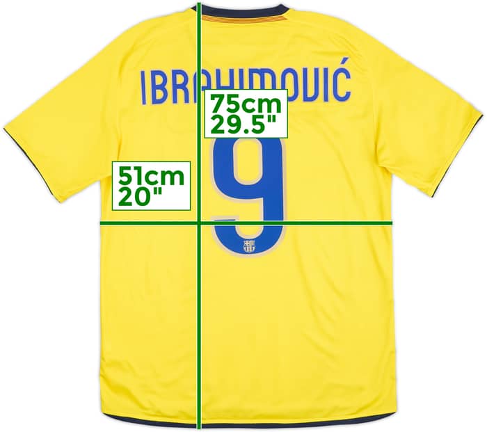 2008-10 Barcelona Away Shirt Ibrahimovic #9 - 8/10 - (M)