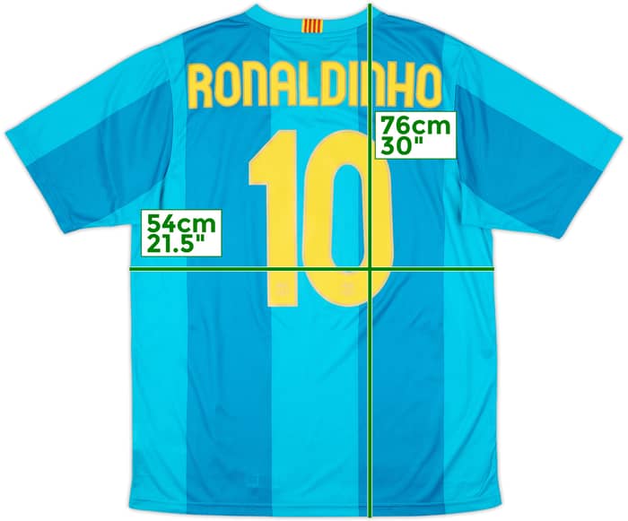2007-09 Barcelona Basic Away Shirt Ronaldinho #10 - 10/10 - (M)