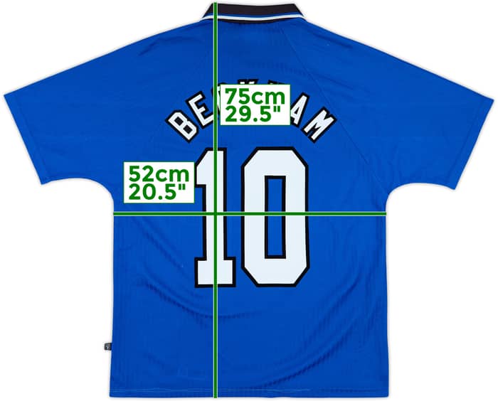 1996-98 Manchester United Third Shirt Beckham #10 - 8/10 - (M)