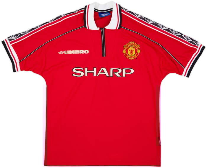 1998-00 Manchester United Home Shirt Beckham #7 - 6/10 - (M)