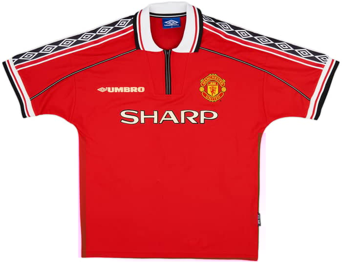 1998-00 Manchester United Home Shirt Beckham #7 - 6/10 - (M)