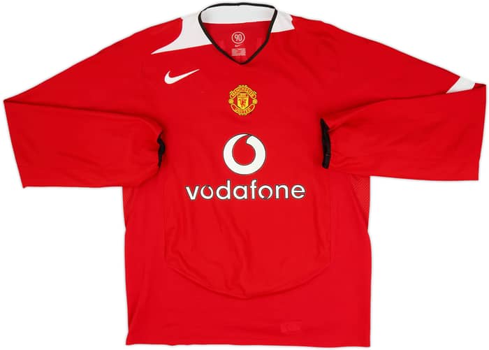 2004-06 Manchester United Home L/S Shirt Ronaldo #7 - 8/10 - (L)