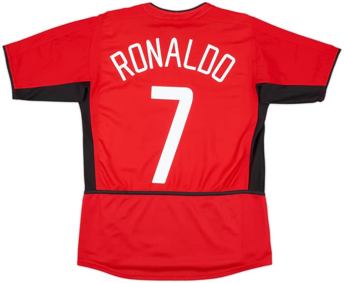 2002-04 Manchester United Home Shirt Ronaldo #7 - 8/10 - (XL.Boys)