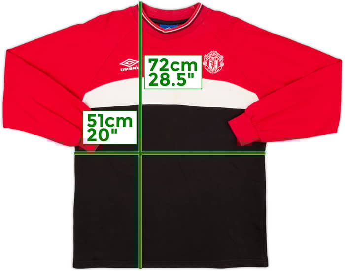 1999-00 Manchester United Umbro Sweat Top - 7/10 - (M)