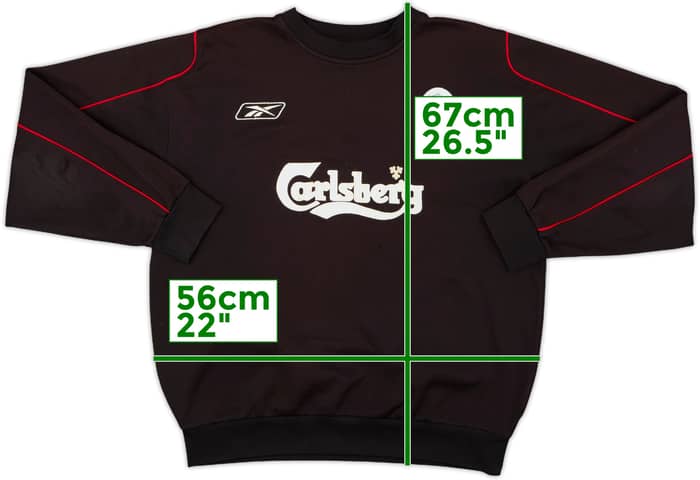 2003-04 Liverpool Reebok Sweat Top - 6/10 - (XL)