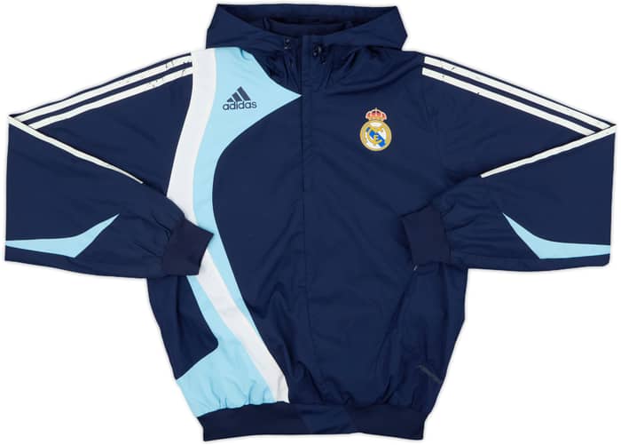 2007-08 Real Madrid adidas 1/4 Zip Hooded Rain Jacket - 5/10 - (S)
