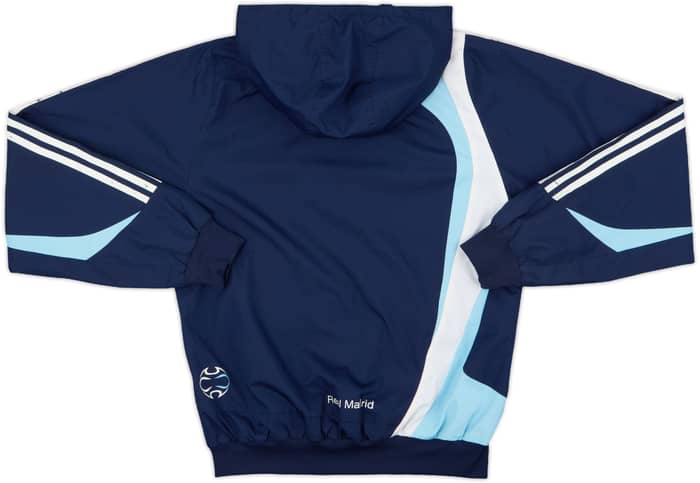 2007-08 Real Madrid adidas 1/4 Zip Hooded Rain Jacket - 5/10 - (S)