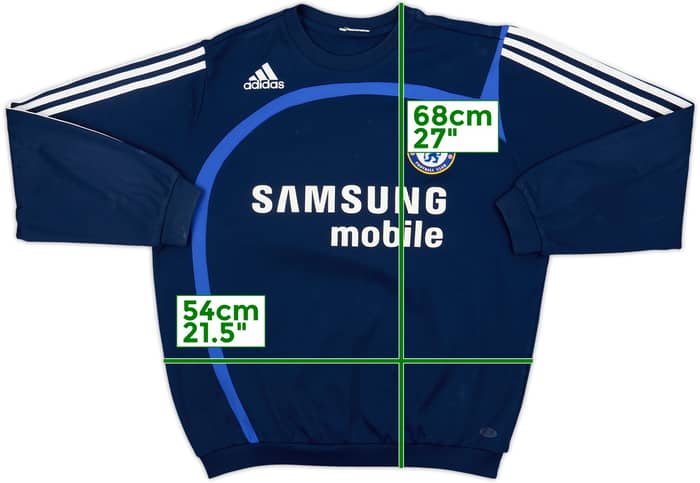 2007-08 Chelsea adidas Sweat Top - 6/10 - (L)