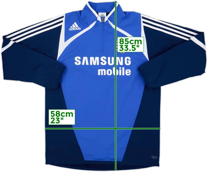 2007-08 Chelsea adidas 1/4 Zip Training Top - 8/10 - (M)